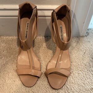 Manolo Blahnik Beige Heeled Sandals